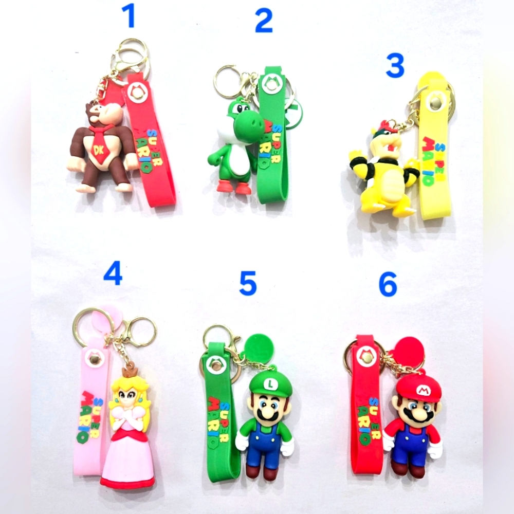 Nintendo Character Keychains - Multicolor